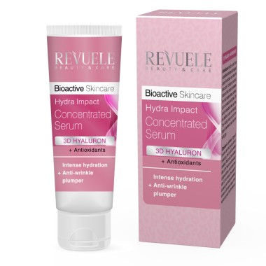 Revuele Bioactive Skincare 3D Hyaluron Antioxidants Гидратирующая Концентрированная Сыворотка для лица век шеи и зоны декольте 25 мл — Makeup market