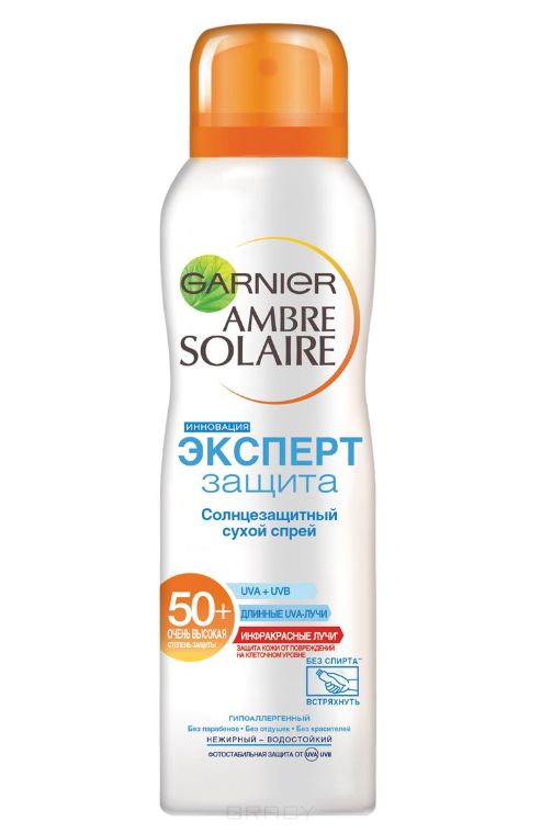 Garnier солнцезащитный спрей для лица. Гарнье Амбр Солер 50. Garnier Ambre solaire солнцезащитный сухой спрей для тела эксперт защита SPF 50. Гарньер спрей от солнца 50. Ambre solaire сухой спрей Экстра защита.