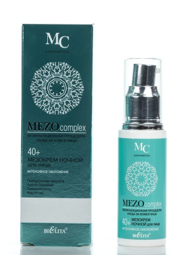 Белита Mezocomplex Мезокрем ночной для лица 40+ Интенсивное омоложение 50 мл — Makeup market