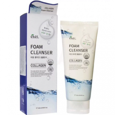 Ekel Пенка для умывания с коллагеном Collagen foam cleanser 180 мл — Makeup market