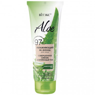 Витэкс Aloe 97% Увлажняющий ВВ-флюид для лица Совершенное сияние Безупречный тон 50 мл — Makeup market