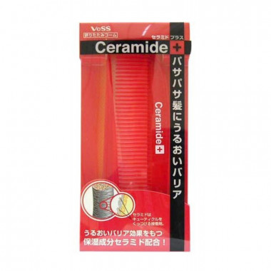 Vess Ceramide Brush Расческа для увлажнения и смягчения волос с церамидами складная — Makeup market