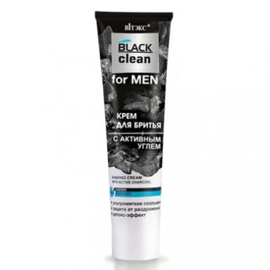 Витекс Black Clean For Men Крем для бритья с активным углем 100 мл — Makeup market