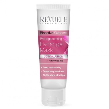 Revuele Bioactive Skincare 3D Hyaluron Antioxidants Про-регенерирующая гидрогелевая Маска для лица глубокое увлажнение выравнивание тона кожи 80 мл — Makeup market