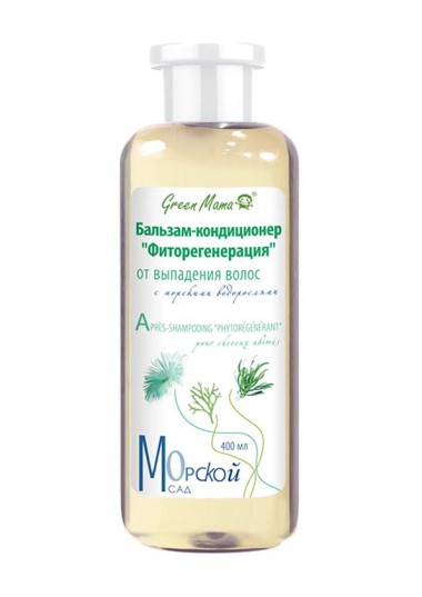 Green Mama Бальзам-кондиционер Фиторегенерация от выпадения волос с морскими водорослями 400мл — Makeup market