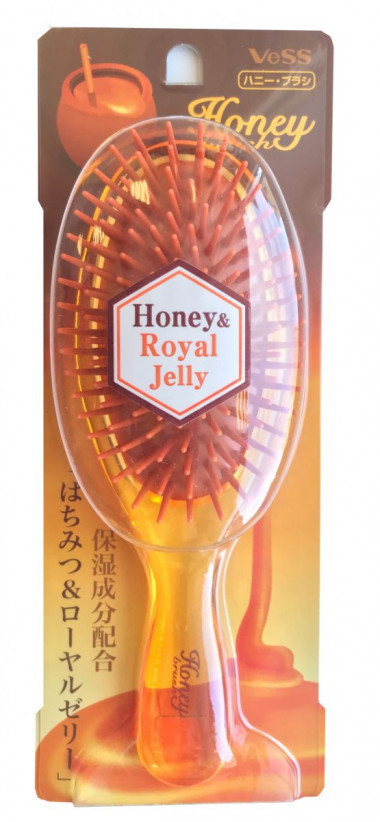 Vess Honey Brush Щетка массажная для увлажнения и придания блеска волосам с мёдом и маточным молочком пчёл — Makeup market