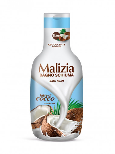 Malizia Пена для душа и ванны кокос Coconut 1000 мл — Makeup market