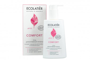 Ecolab Ecolatier Inspirat Гель для интимной гигиены Comfort с молочной кислотой и пробиотиком 250 мл с дозатором — Makeup market