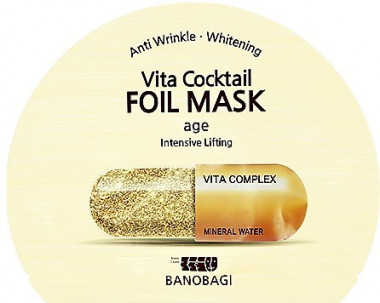Banobagi Vita Coсktail Age Foil Mask Фольгированная тканевая омолаживающая лифтинг-маска — Makeup market