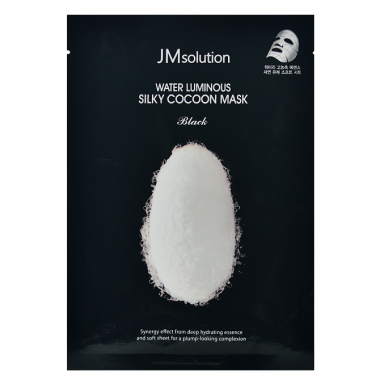 JMsolution Маска для лица с протеинами шелка Water luminous silky cocoon mask black 30 мл — Makeup market