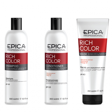 Epica Набор Rich Color шампунь 300 мл кондиционер 300 мл маска 250 мл — Makeup market