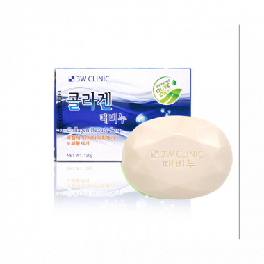 3W Clinic Мыло для лица и тела с коллагеном Collagen Dirt Soap 150 г — Makeup market