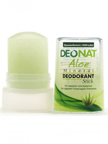 Crystal-Deonat Минеральный Дезодорант с соком Алоэ стик 40 гр зеленый — Makeup market