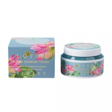 Jigott Крем глубоко увлажняющий с экстрактом лотоса Lotus flower moisture cream 100 мл — Makeup market