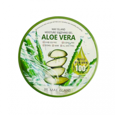 May Island Гель для лица и тела с экстрактом алоэ Aloe vera purity 100% soothing gel 300 мл — Makeup market