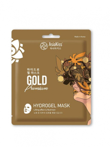 AsiaKiss Маска гидрогелевая с экстрактом золота Gold hydrogel mask 20 г — Makeup market