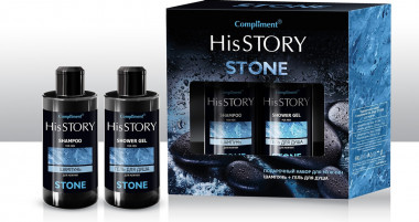 Compliment His Story Подарочный Набор Stone (Шампунь для волос 320 мл + Гель для душа 320 мл), — Makeup market