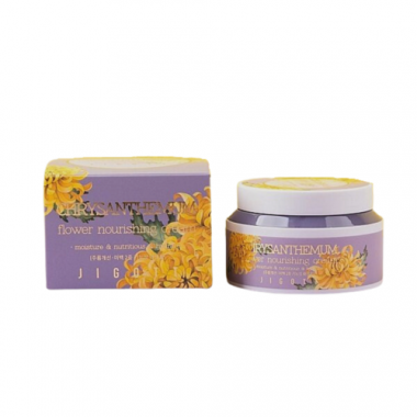 Jigott Крем питательный с экстрактом хризантемы Chrysanthemum flower nourishing cream 100 мл — Makeup market