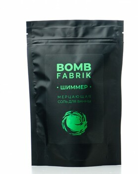 Fabrik cosmetology Соль-Шиммер мерцающая для ванн Green 250 гр пакет с зип локом — Makeup market