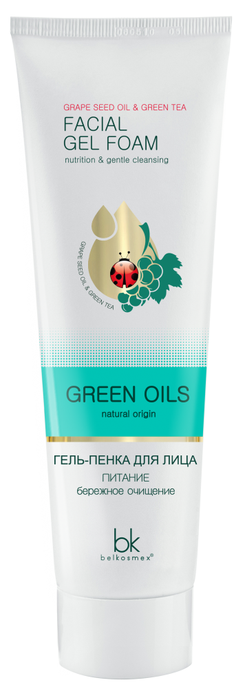 Belkosmex Green Oils Гель-пенка для лица питание бережное очищение 100 г — Makeup market