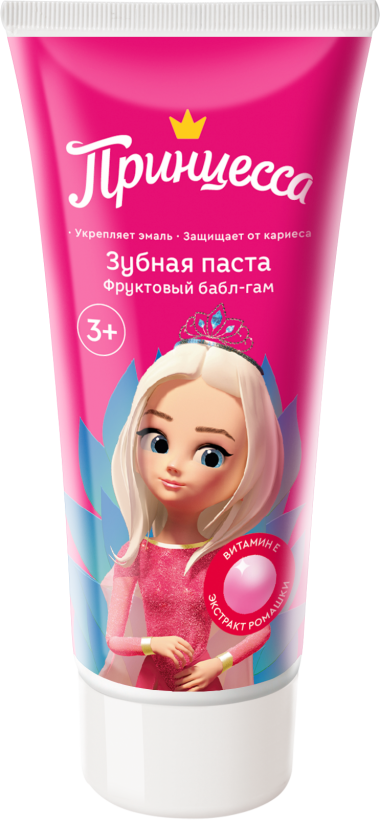 Принцесса Зубная паста Фруктовый бабл-гам 65 г — Makeup market