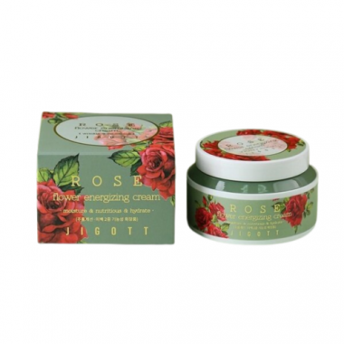 Jigott Крем тонизирующий с экстрактом розы Rose flower energizing cream 100 мл — Makeup market
