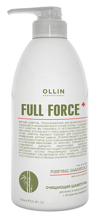 Ollin FULL FORCE Очищающий шампунь для волос и кожи головы 750мл — Makeup market