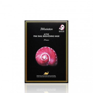 JMsolution Маска ультратонкая с муцином улитки Active pink snail brightening mask prime 30 мл — Makeup market
