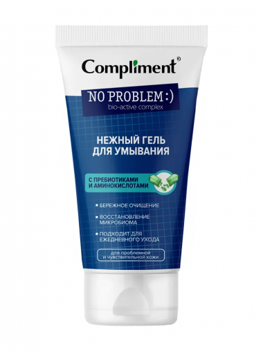 Compliment No Problem Гель для умывания Нежный с пребиотиками и АНА-кислотами 200 мл — Makeup market
