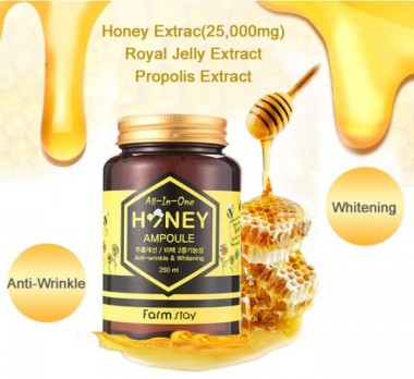 FarmStay Многофункциональная ампульная сыворотка с медом 250 мл — Makeup market