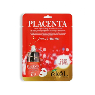 Ekel Маска для лица тканевая с плацентой Essence mask placenta 25 г — Makeup market