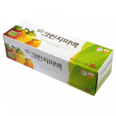 Hygienic Glove Myungjin Bags Zipper type Пакеты полиэтиленовые пищевые с застежкой – зиппером в коробке 25см на 30см 20 шт — Makeup market