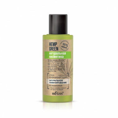 Белита Hemp Green СПРЕЙ-КОНДИЦИОНЕР для волос Натуральное ламинирование несмываемый, 95 мл — Makeup market