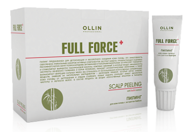 Ollin FULL FORCE Пилинг для кожи головы с экстрактом бамбука 10х15мл — Makeup market
