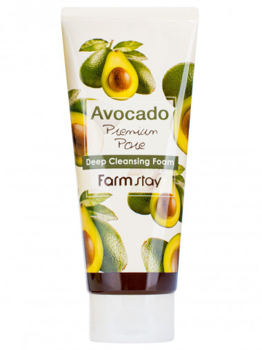 FarmStay Пенка очищающая с экстрактом авокадо Avocado deep cleansing foam 180 мл — Makeup market