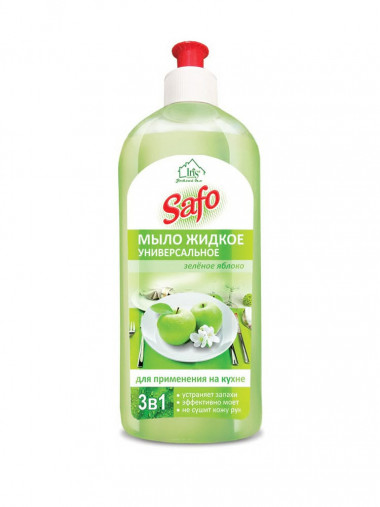 Iris Safo Жидкое мыло Универсальное Зеленое яблоко 500 мл — Makeup market