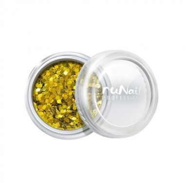 RuNail Дизайн для ногтей конфетти золотой — Makeup market