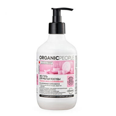 Organic people Icea Гель-эко для мытья посуды Basil&amp;Strawberry 500 мл — Makeup market