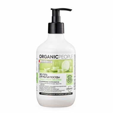 Organic people Icea Гель-эко для мытья посуды Lime&amp;Mint 500 мл — Makeup market