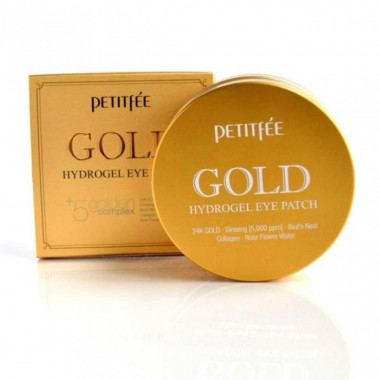 Petitfee Гидрогелевые патчи для глаз с золотым комплексом +5 Gold Hydrogel Eye Patch 60 шт — Makeup market