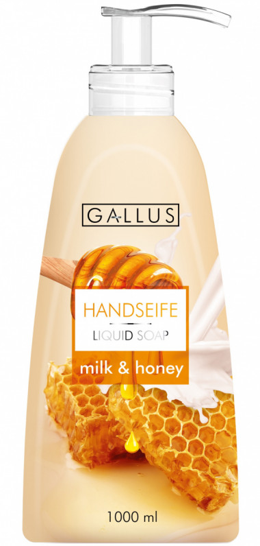 Gallus Жидкое мыло молоко и мёд 1 л — Makeup market