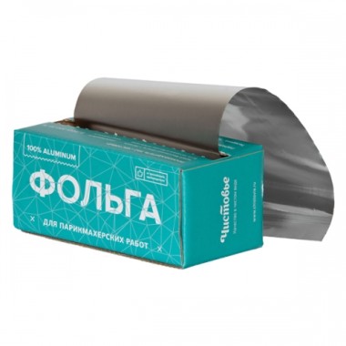 Чистовье Фольга 18 мкр 12 см х 100 м серебро в КОРОБКЕ — Makeup market