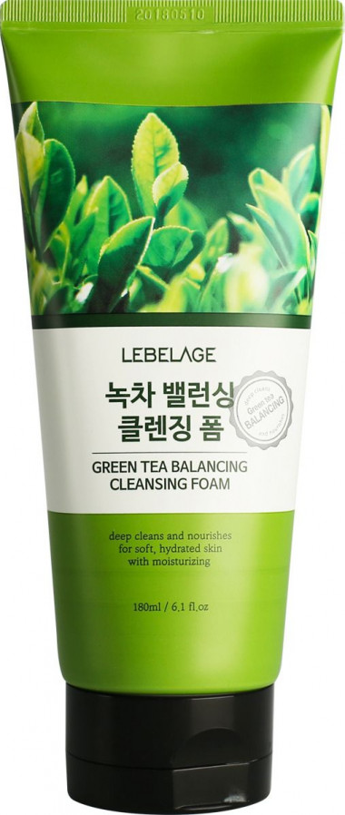 Lebelage Балансирующая пенка для умывания с зеленым чаем  Green Tea  180 мл — Makeup market