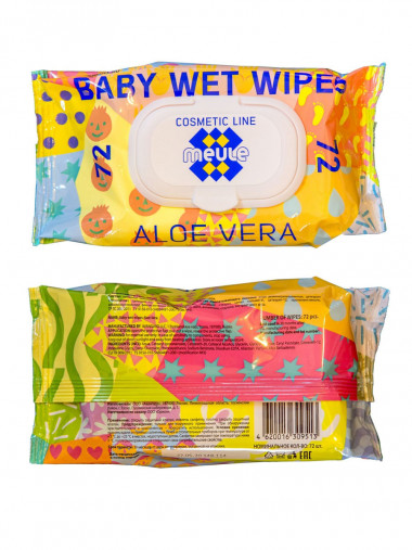 Meule Wet Wipes Baby Влажные салфетки 72 шт — Makeup market