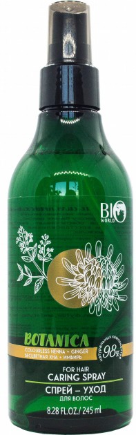 BIO World Botanica Спрей-уход бесцветная хна имбирь для волос 245 мл — Makeup market