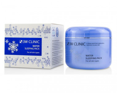 3W Clinic Увлажняющая ночная маска для сухой кожи лица Water Sleeping Pack 100 мл — Makeup market