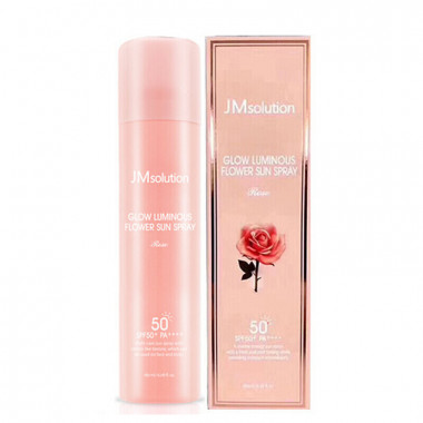 JMsolution Солнцезащитный спрей для лица с розовой водой SPF50+ Glow Luminous Flower Sun Spray 180 мл — Makeup market