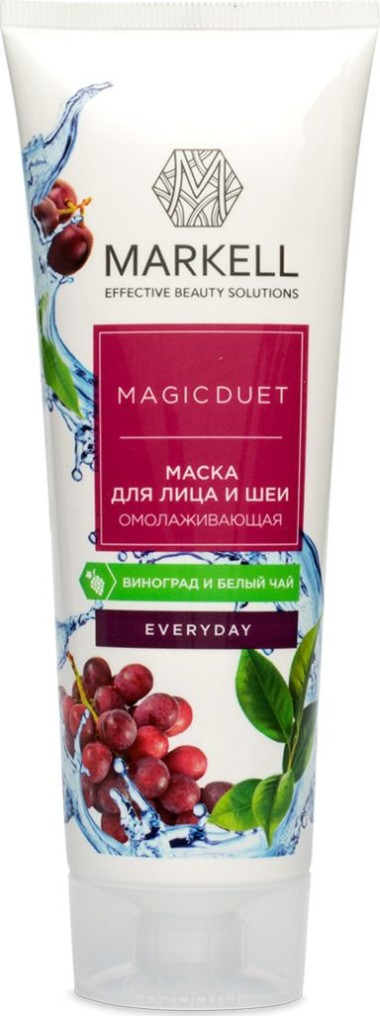 Markell MAGIC DUET Маска для лица и шеи омолаживающая Виноград и 115мл — Makeup market