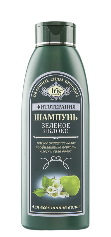 Iris Фитотерапия Шампунь Зелёное яблоко 500 мл — Makeup market