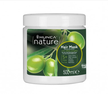Hunca Nature Маска для волос с экстрактом Оливы 500мл банка — Makeup market